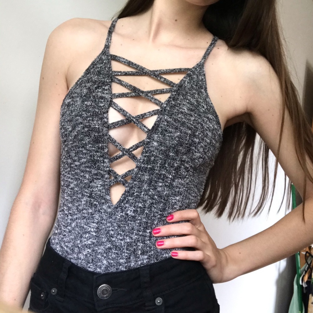 Express lace-up bodysuit